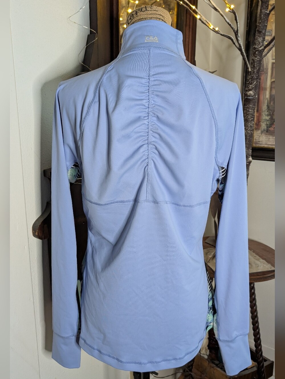 Fila Light Blue Full-Zip Jacket with Floral Accent - Picture 2 of 12